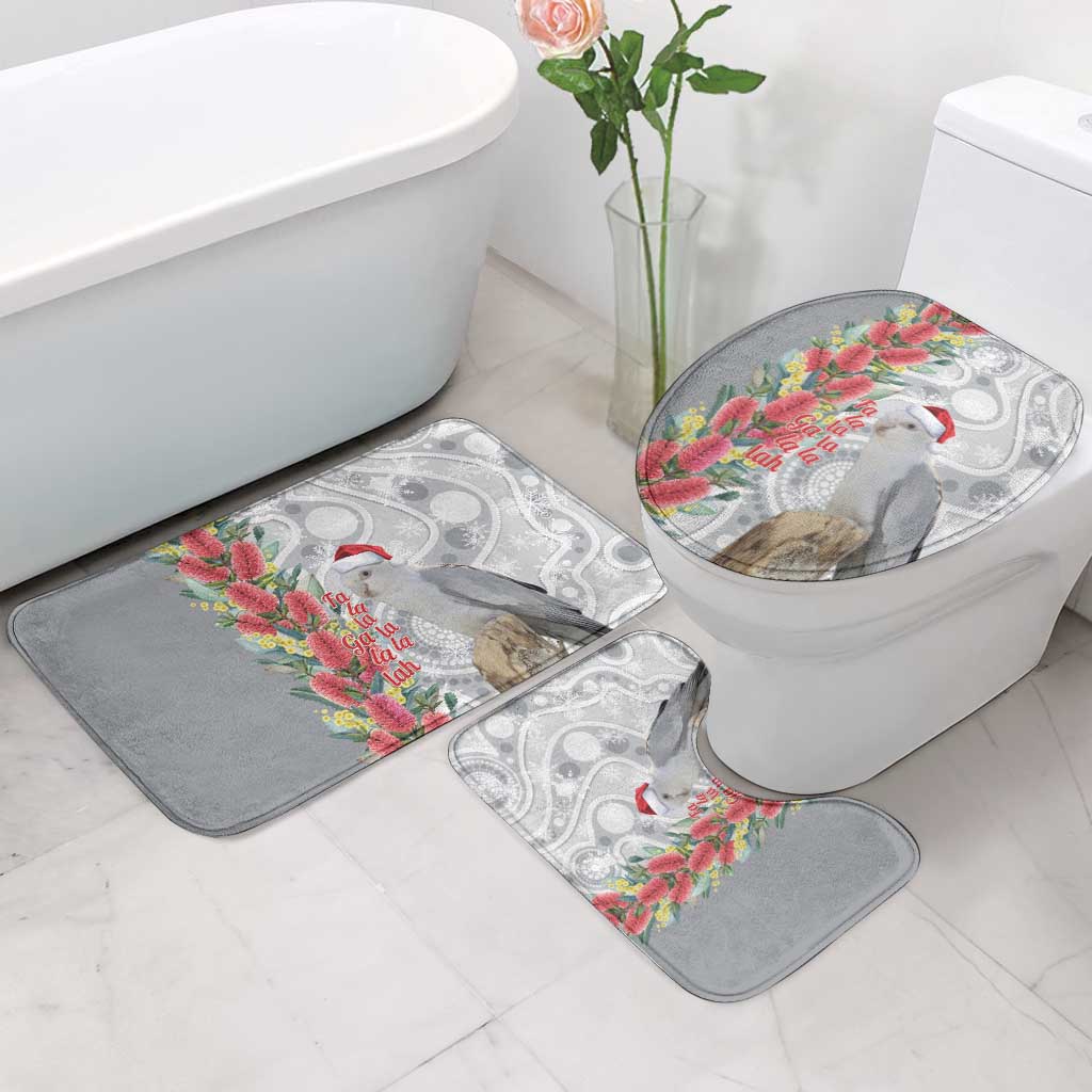 Blue Galah Mutation Christmas Australia Bathroom Set Falalalala Galalah Bottlebrush Grey Aboriginal Art - Aussie Hoodie
