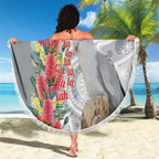 Blue Galah Mutation Christmas Australia Beach Blanket Falalalala Galalah Bottlebrush Grey Aboriginal Art - Aussie Hoodie