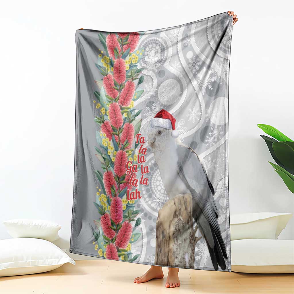 Blue Galah Mutation Christmas Australia Blanket Falalalala Galalah Bottlebrush Grey Aboriginal Art - Aussie Hoodie