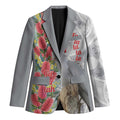 Blue Galah Mutation Christmas Australia Blazer Falalalala Galalah Bottlebrush Grey Aboriginal Art - Aussie Hoodie