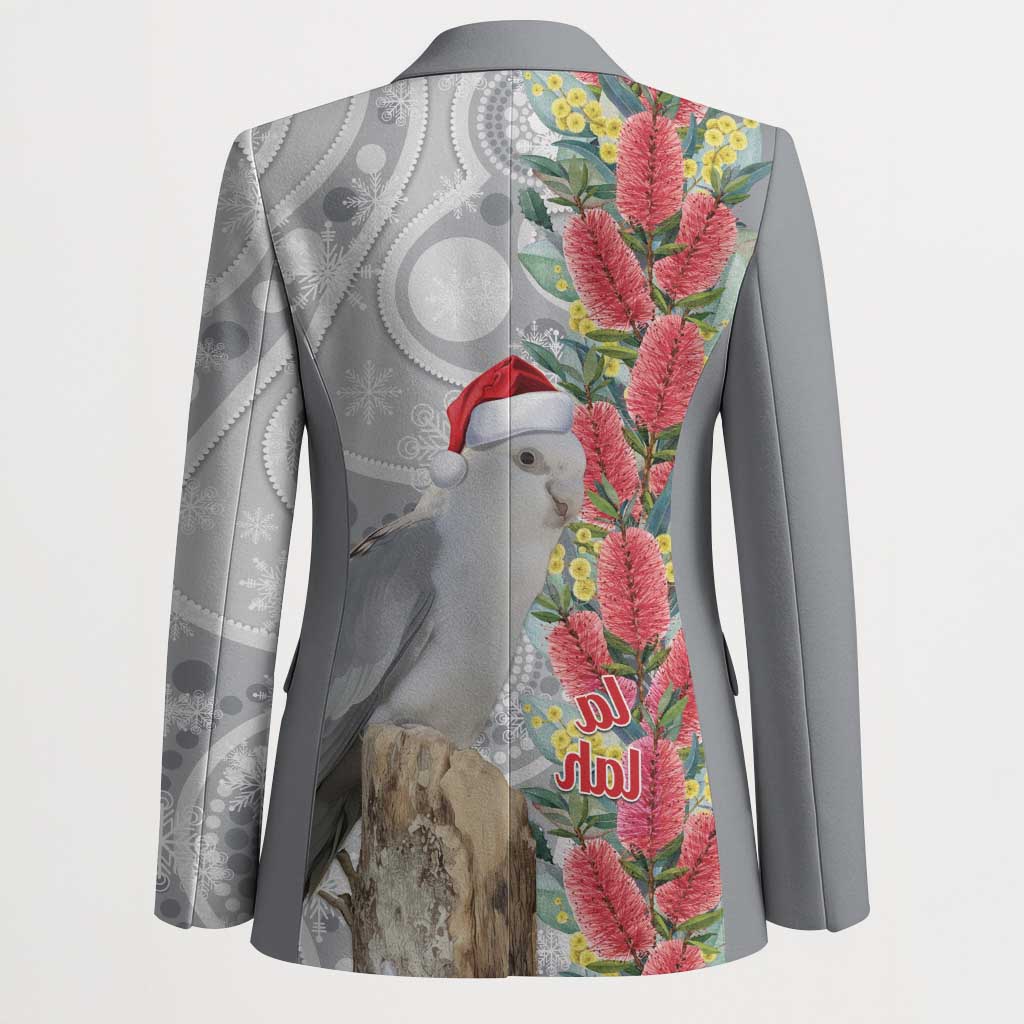 Blue Galah Mutation Christmas Australia Blazer Falalalala Galalah Bottlebrush Grey Aboriginal Art - Aussie Hoodie