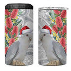 Blue Galah Mutation Christmas Australia 4 in 1 Can Cooler Tumbler Falalalala Galalah Bottlebrush Grey Aboriginal Art - Aussie Hoodie