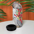 Blue Galah Mutation Christmas Australia 4 in 1 Can Cooler Tumbler Falalalala Galalah Bottlebrush Grey Aboriginal Art - Aussie Hoodie