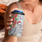Blue Galah Mutation Christmas Australia 4 in 1 Can Cooler Tumbler Falalalala Galalah Bottlebrush Grey Aboriginal Art - Aussie Hoodie