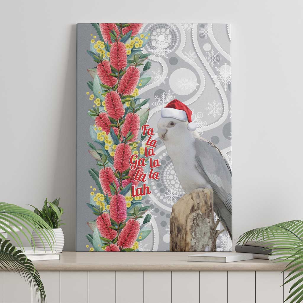 Blue Galah Mutation Christmas Australia Canvas Wall Art Falalalala Galalah Bottlebrush Grey Aboriginal Art - Aussie Hoodie