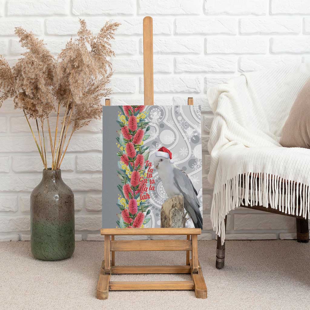 Blue Galah Mutation Christmas Australia Canvas Wall Art Falalalala Galalah Bottlebrush Grey Aboriginal Art - Aussie Hoodie