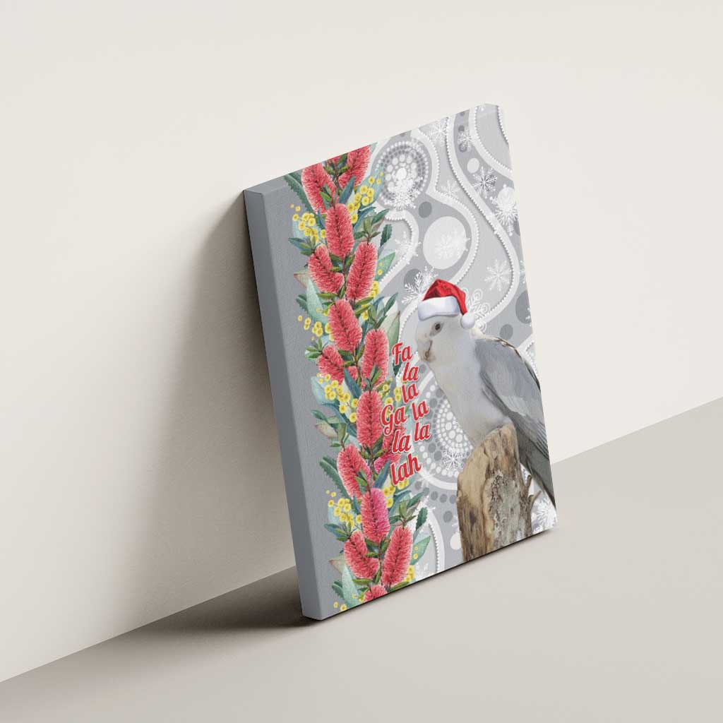 Blue Galah Mutation Christmas Australia Canvas Wall Art Falalalala Galalah Bottlebrush Grey Aboriginal Art - Aussie Hoodie