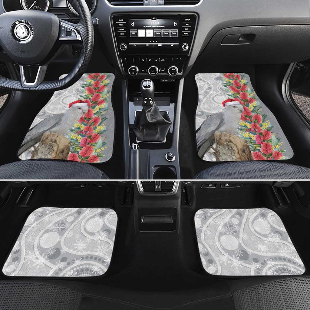 Blue Galah Mutation Christmas Australia Car Mats Falalalala Galalah Bottlebrush Grey Aboriginal Art - Aussie Hoodie