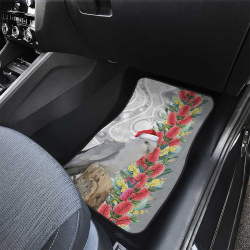 Blue Galah Mutation Christmas Australia Car Mats Falalalala Galalah Bottlebrush Grey Aboriginal Art - Aussie Hoodie