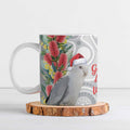 Blue Galah Mutation Christmas Australia Ceramic Mug Falalalala Galalah Bottlebrush Grey Aboriginal Art - Aussie Hoodie