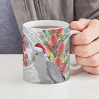 Blue Galah Mutation Christmas Australia Ceramic Mug Falalalala Galalah Bottlebrush Grey Aboriginal Art - Aussie Hoodie