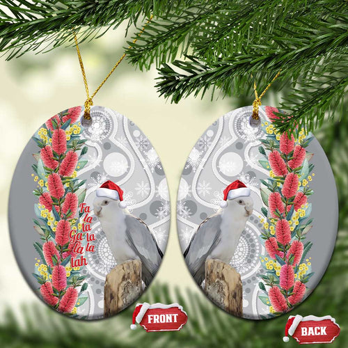 Blue Galah Mutation Christmas Australia Ceramic Ornament Falalalala Galalah Bottlebrush Grey Aboriginal Art - Aussie Hoodie