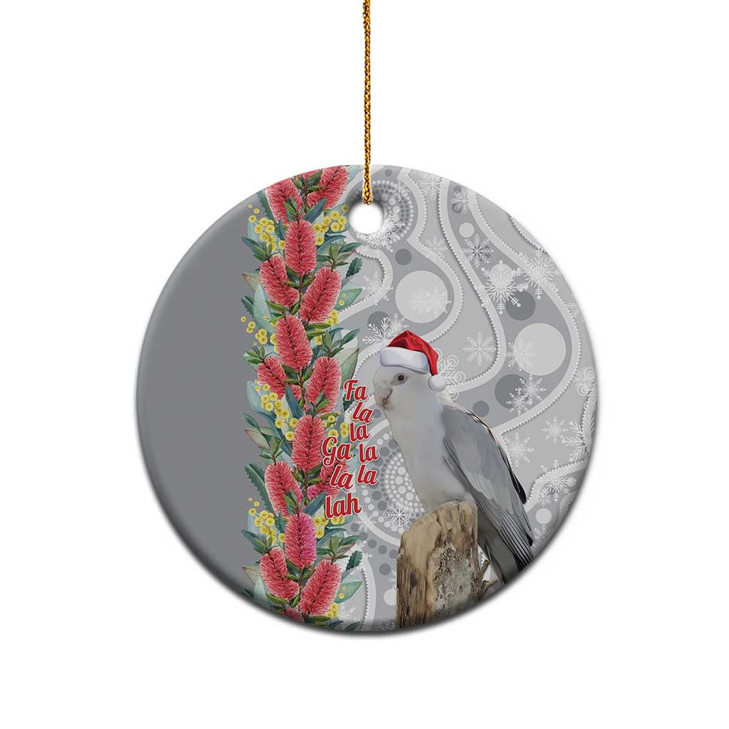 Blue Galah Mutation Christmas Australia Ceramic Ornament Falalalala Galalah Bottlebrush Grey Aboriginal Art - Aussie Hoodie