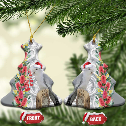 Blue Galah Mutation Christmas Australia Ceramic Ornament Falalalala Galalah Bottlebrush Grey Aboriginal Art - Aussie Hoodie