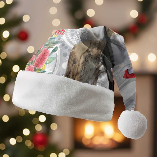 Blue Galah Mutation Christmas Australia Christmas Santa Hat Falalalala Galalah Bottlebrush Grey Aboriginal Art - Aussie Hoodie