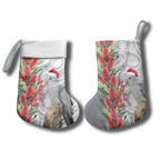 Blue Galah Mutation Christmas Australia Christmas Stocking Falalalala Galalah Bottlebrush Grey Aboriginal Art - Aussie Hoodie