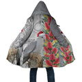 Blue Galah Mutation Christmas Australia Cloak Falalalala Galalah Bottlebrush Grey Aboriginal Art - Aussie Hoodie