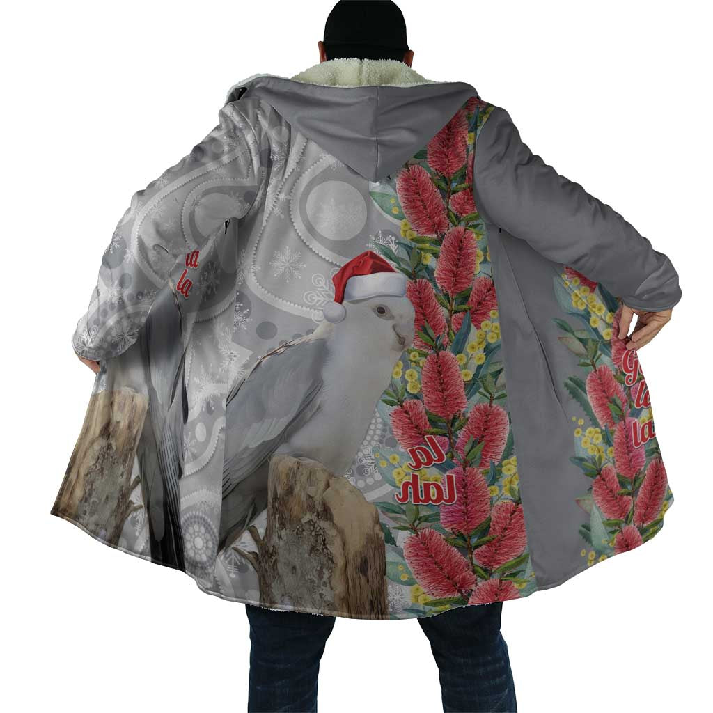 Blue Galah Mutation Christmas Australia Cloak Falalalala Galalah Bottlebrush Grey Aboriginal Art - Aussie Hoodie