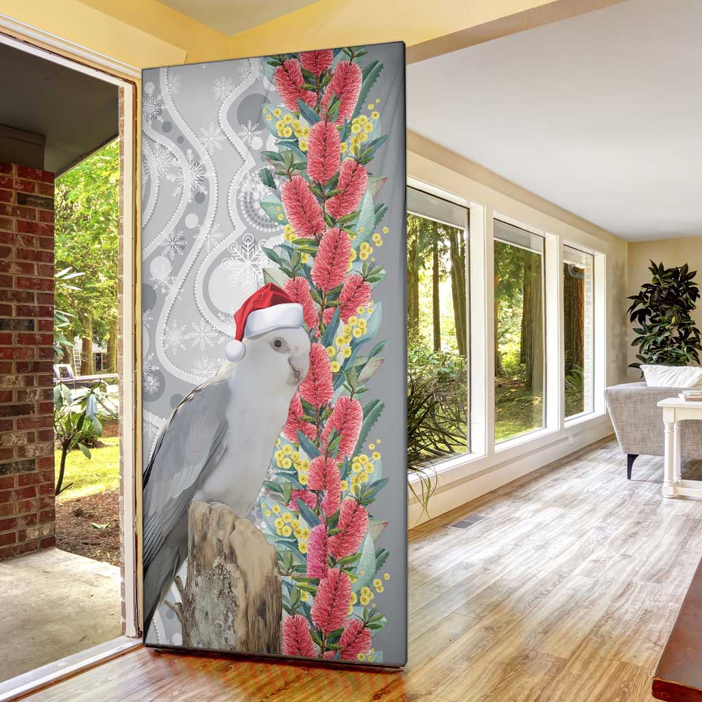 Blue Galah Mutation Christmas Australia Door Cover Falalalala Galalah Bottlebrush Grey Aboriginal Art - Aussie Hoodie