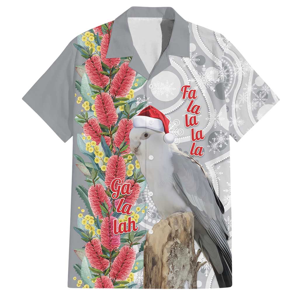 Blue Galah Mutation Christmas Australia Family Matching Long Sleeve Bodycon Dress and Hawaiian Shirt Falalalala Galalah Bottlebrush Grey Aboriginal Art - Aussie Hoodie