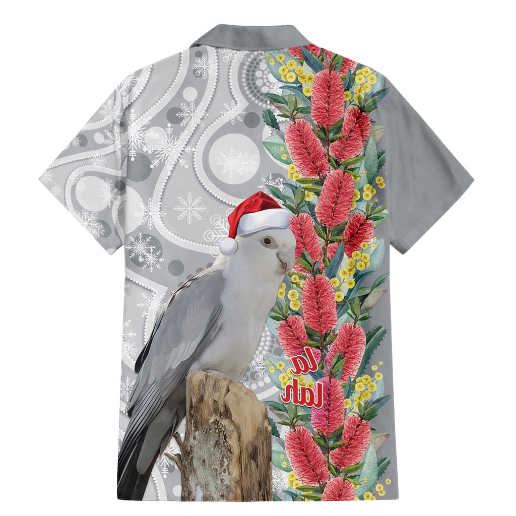 Blue Galah Mutation Christmas Australia Family Matching Mermaid Dress and Hawaiian Shirt Falalalala Galalah Bottlebrush Grey Aboriginal Art - Aussie Hoodie