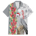 Blue Galah Mutation Christmas Australia Family Matching Off Shoulder Short Dress and Hawaiian Shirt Falalalala Galalah Bottlebrush Grey Aboriginal Art - Aussie Hoodie
