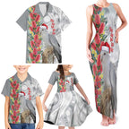 Blue Galah Mutation Christmas Australia Family Matching Tank Maxi Dress and Hawaiian Shirt Falalalala Galalah Bottlebrush Grey Aboriginal Art - Aussie Hoodie