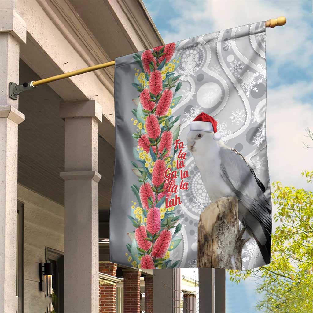 Blue Galah Mutation Christmas Australia Garden Flag Falalalala Galalah Bottlebrush Grey Aboriginal Art - Aussie Hoodie