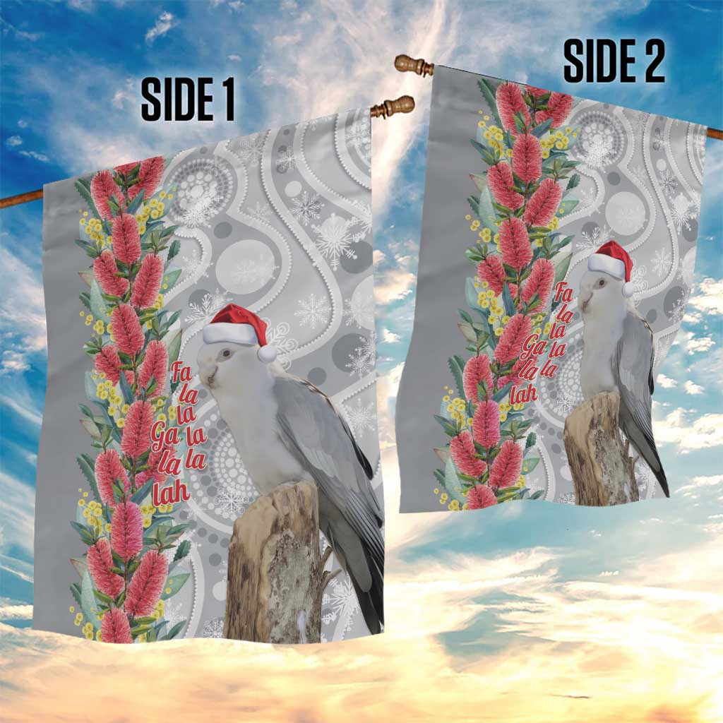 Blue Galah Mutation Christmas Australia Garden Flag Falalalala Galalah Bottlebrush Grey Aboriginal Art - Aussie Hoodie