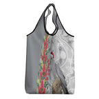 Blue Galah Mutation Christmas Australia Grocery Bag Falalalala Galalah Bottlebrush Grey Aboriginal Art - Aussie Hoodie