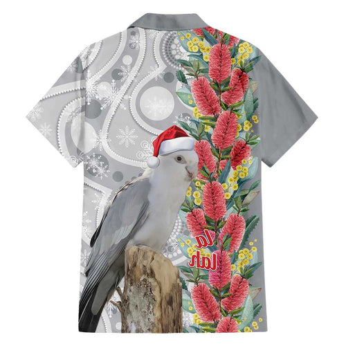 Blue Galah Mutation Christmas Australia Hawaiian Shirt Falalalala Galalah Bottlebrush Grey Aboriginal Art - Aussie Hoodie