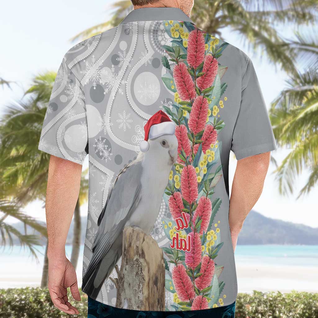 Blue Galah Mutation Christmas Australia Hawaiian Shirt Falalalala Galalah Bottlebrush Grey Aboriginal Art - Aussie Hoodie