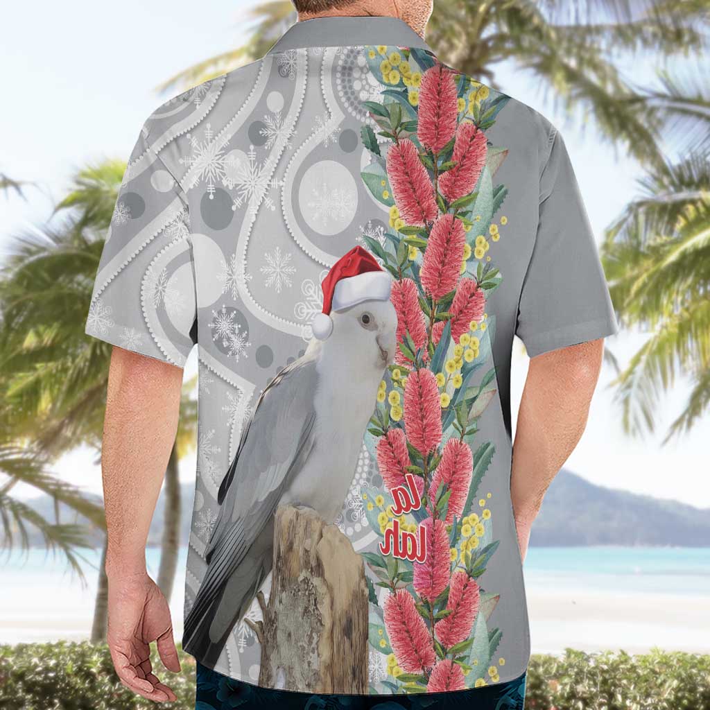 Blue Galah Mutation Christmas Australia Hawaiian Shirt Falalalala Galalah Bottlebrush Grey Aboriginal Art - Aussie Hoodie