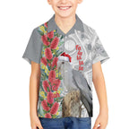 Blue Galah Mutation Christmas Australia Hawaiian Shirt Falalalala Galalah Bottlebrush Grey Aboriginal Art - Aussie Hoodie