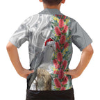 Blue Galah Mutation Christmas Australia Hawaiian Shirt Falalalala Galalah Bottlebrush Grey Aboriginal Art - Aussie Hoodie