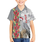 Blue Galah Mutation Christmas Australia Kid Hawaiian Shirt Falalalala Galalah Bottlebrush Grey Aboriginal Art - Aussie Hoodie