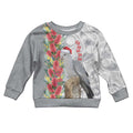 Blue Galah Mutation Christmas Australia Kid Ugly Christmas Sweater Falalalala Galalah Bottlebrush Grey Aboriginal Art - Aussie Hoodie