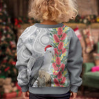 Blue Galah Mutation Christmas Australia Kid Ugly Christmas Sweater Falalalala Galalah Bottlebrush Grey Aboriginal Art - Aussie Hoodie