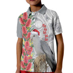 Blue Galah Mutation Christmas Australia Kid Polo Shirt Falalalala Galalah Bottlebrush Grey Aboriginal Art - Aussie Hoodie