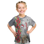 Blue Galah Mutation Christmas Australia Kid T Shirt Falalalala Galalah Bottlebrush Grey Aboriginal Art - Aussie Hoodie