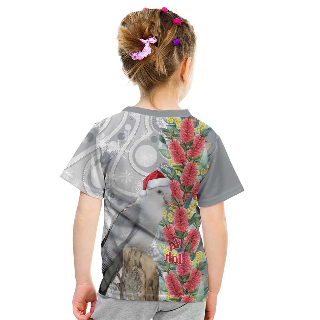 Blue Galah Mutation Christmas Australia Kid T Shirt Falalalala Galalah Bottlebrush Grey Aboriginal Art - Aussie Hoodie