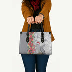 Blue Galah Mutation Christmas Australia Leather Bag Falalalala Galalah Bottlebrush Grey Aboriginal Art - Aussie Hoodie