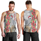 Blue Galah Mutation Christmas Australia Men Tank Top Falalalala Galalah Bottlebrush Grey Aboriginal Art - Aussie Hoodie