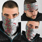 Blue Galah Mutation Christmas Australia Neck Gaiter Falalalala Galalah Bottlebrush Grey Aboriginal Art - Aussie Hoodie