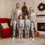 Blue Galah Mutation Christmas Australia Christmas Pajama Set Falalalala Galalah Bottlebrush Grey Aboriginal Art - Aussie Hoodie