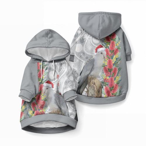 Blue Galah Mutation Christmas Australia Pet Hoodie Falalalala Galalah Bottlebrush Grey Aboriginal Art