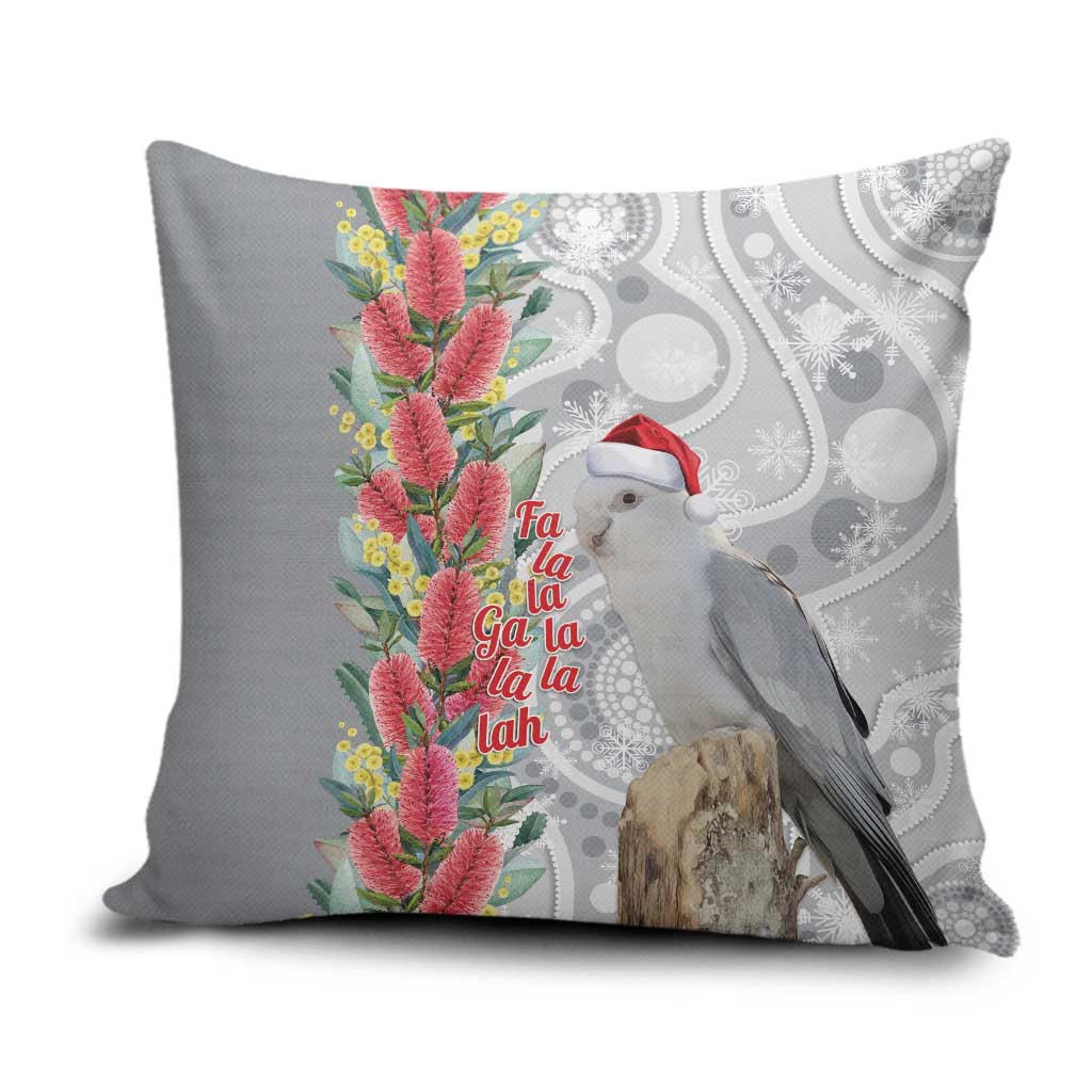 Blue Galah Mutation Christmas Australia Pillow Cover Falalalala Galalah Bottlebrush Grey Aboriginal Art - Aussie Hoodie