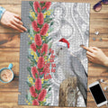 Blue Galah Mutation Christmas Australia Puzzle Falalalala Galalah Bottlebrush Grey Aboriginal Art - Aussie Hoodie