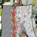 Blue Galah Mutation Christmas Australia Quilt Falalalala Galalah Bottlebrush Grey Aboriginal Art - Aussie Hoodie