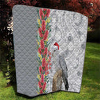 Blue Galah Mutation Christmas Australia Quilt Falalalala Galalah Bottlebrush Grey Aboriginal Art - Aussie Hoodie